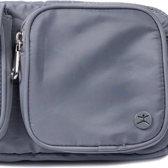 Lightweight Women's Blue Grey Sling Bag with Secure Zip and Ample Pockets - Picture 1 of 6